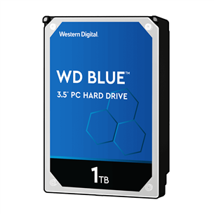 WesternDigital, WD Blue, 1TB, SATA, 6Gb/s, 64MB - Cietais disks WD10EZEX