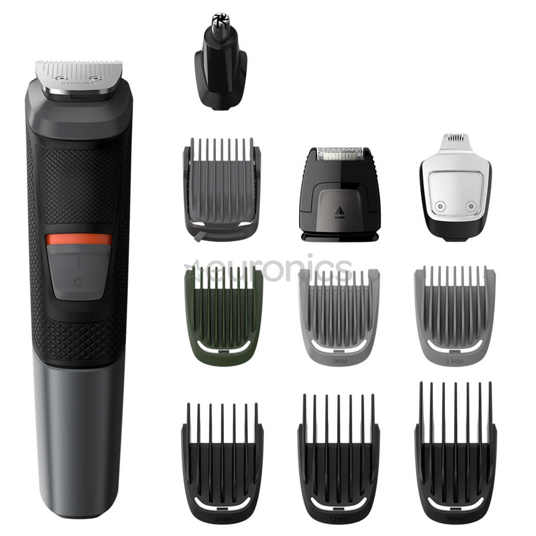 Philips Multigroom 5000 Series, 11 в 1, серебристый/черный - Мультитриммер
