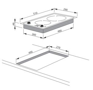 Hansa, width 27 cm, inox - Built-in Electric Hob