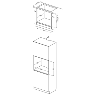 Hansa, 66 L, beige - Built-in Oven