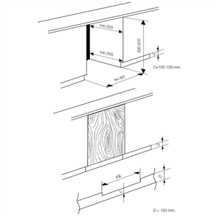 Iebūvējams ledusskapis, Beko / augstums: 82 cm