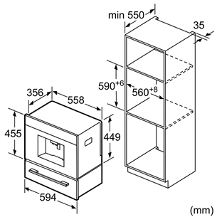 Bosch, melna - Iebūvējams kafijas automāts