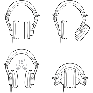 Audio Technica ATH-M30x, melna - Austiņas