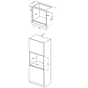 Built-in oven, Hansa / capacity: 62 L