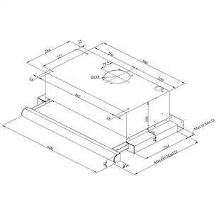 Built-in cooker hood Hansa (315 m³/h)