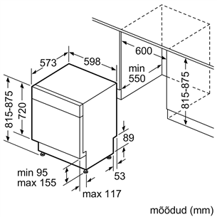 Built-in dishwasher Bosch (14 place settings)