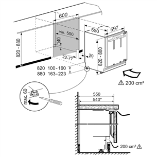 Built-in freezer Liebherr (79 L)