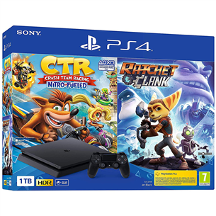 Spēļu konsole PlayStation 4 Slim Days of Play, Sony / 1 TB + Crash Team Racing + Ratchet & Clank