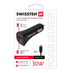 Автомобильное зарядное устройство, Swissten / MicroUSB