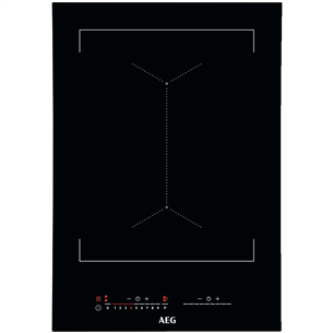 AEG CrystalLine, platums 36 cm, melna – Iebūvējama indukcijas plīts virsma IKE42640KB