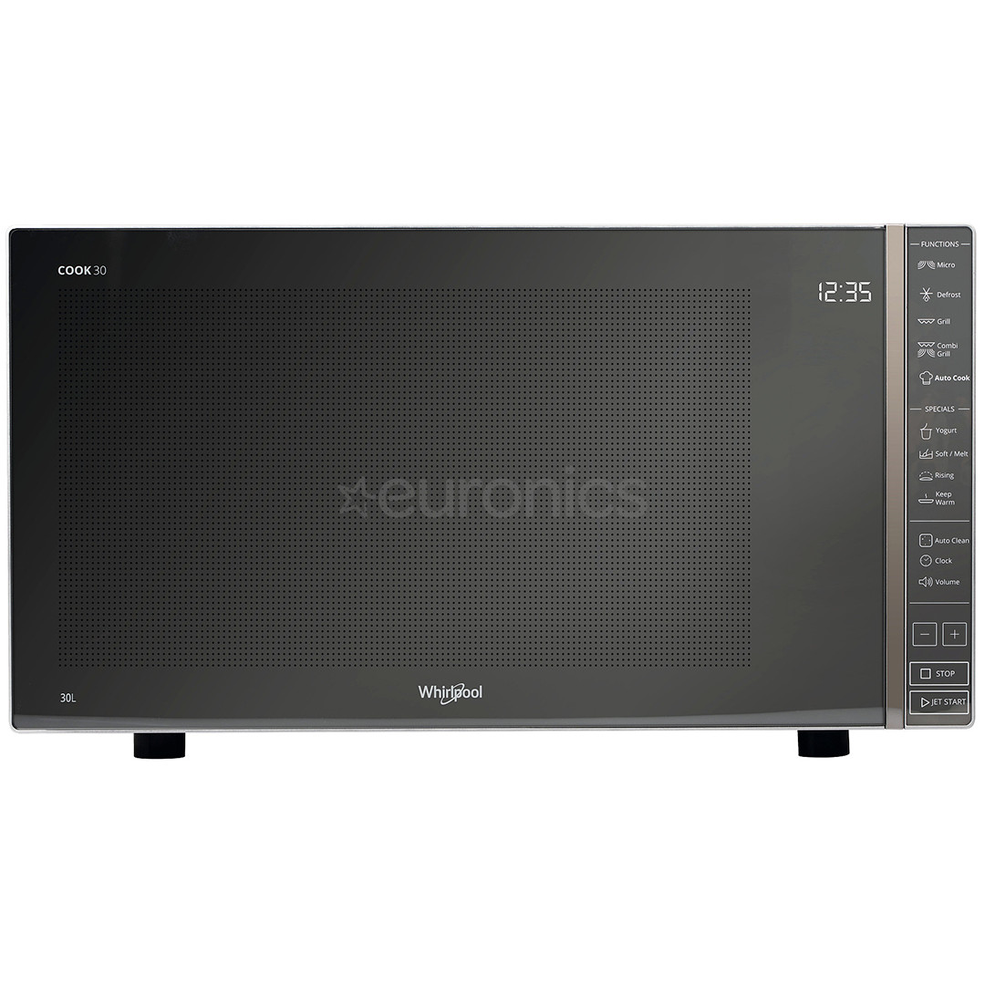 Whirlpool, 30 L, 900 W, sudraba - Mikroviļņu krāsns ar grilu