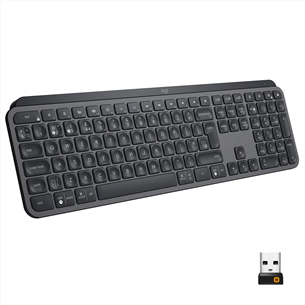 Logitech MX Keys ENG, melna - Bezvadu klaviatūra