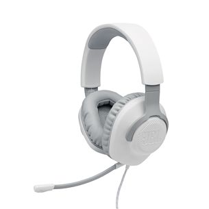 JBL Quantum 100, balta - Austiņas ar mikrofonu JBLQUANTUM100WHT