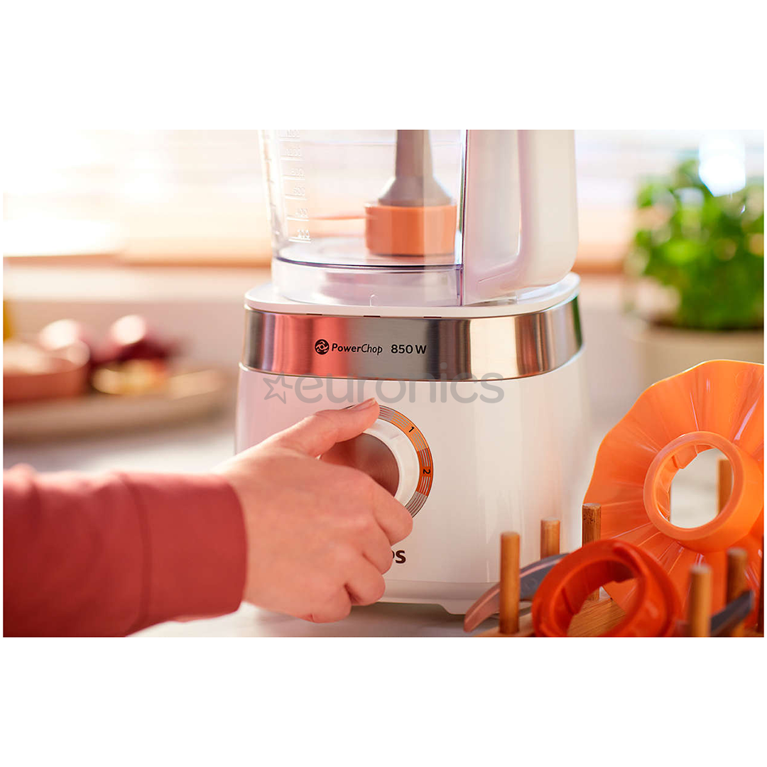 Philips Viva Collection, 1.5 L/1 L, 850 W, white - Food processor