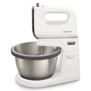 Philips Viva Collection, 450 W, balta/pelēka - Rokas mikseris ar trauku HR3750/00