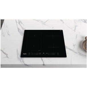 Whirlpool, width 59 cm, frameless, black - Built-in Induction Hob