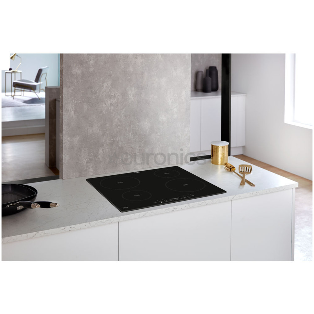 Whirlpool, platums 59 cm, melna - Iebūvējama indukcijas plīts virsma