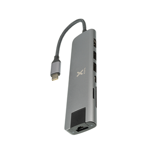 Adapter USB-C / HDMI; 2x USB3.0; USB-C; SD card reader; Ethernet port, Xtorm