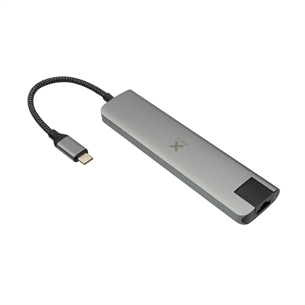 Adapteris USB-C / HDMI; 2x USB3.0; USB-C; SD card reader; Ethernet port, Xtorm