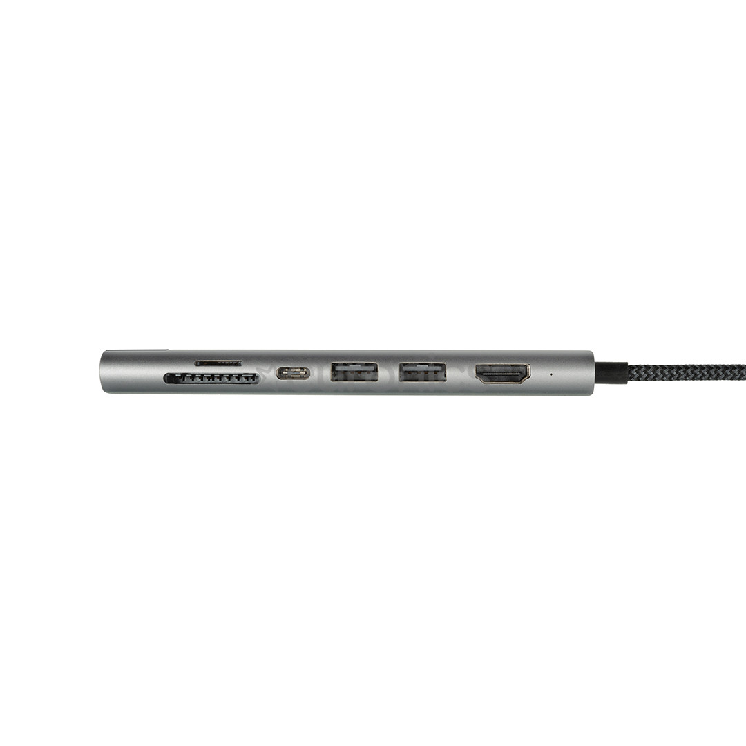 Adapteris USB-C / HDMI; 2x USB3.0; USB-C; SD card reader; Ethernet port, Xtorm