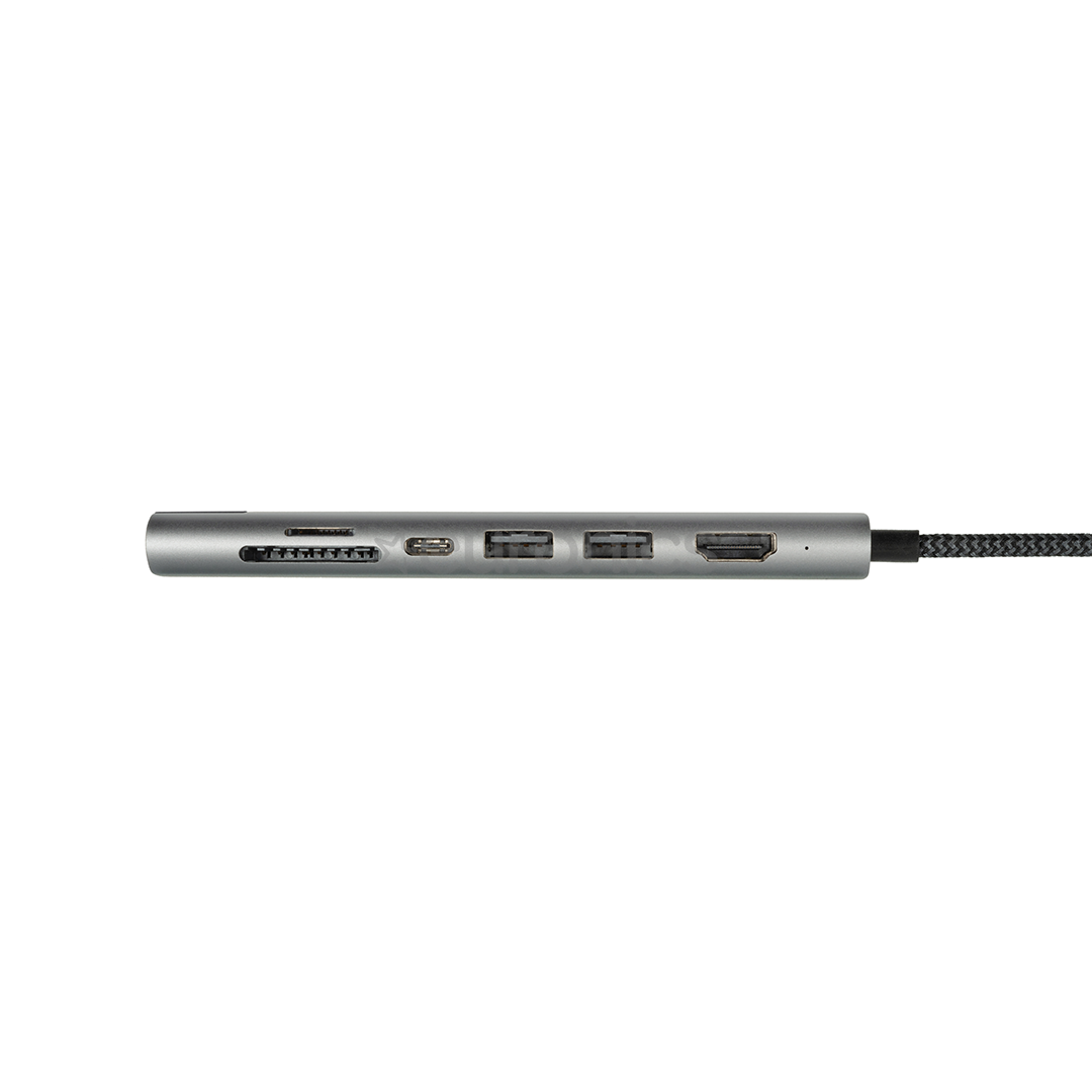 Adapteris USB-C / HDMI; 2x USB3.0; USB-C; SD card reader; Ethernet port, Xtorm