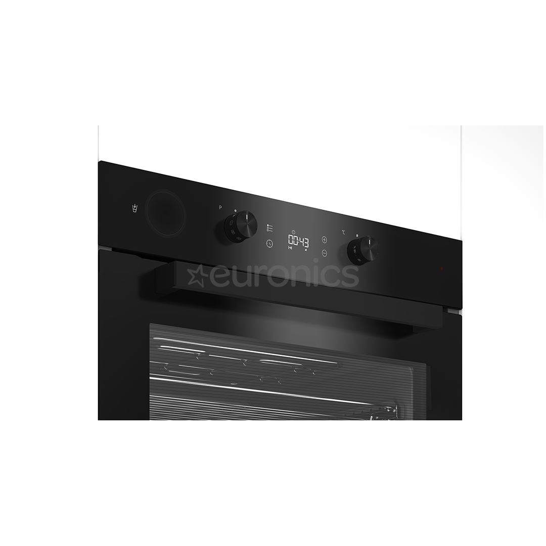 Beko, 71 L, pyrolytic cleaning, black - Built-in oven