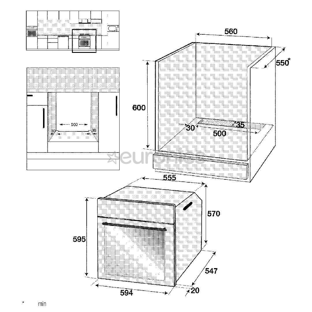 Beko, 71 L, pyrolytic cleaning, black - Built-in oven
