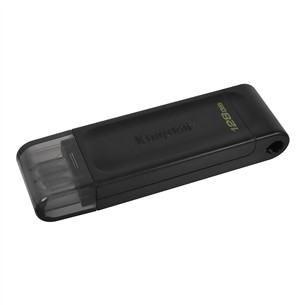Kingston DataTraveler 70, USB-C, 128 GB, melna - USB zibatmiņa DT70/128GB