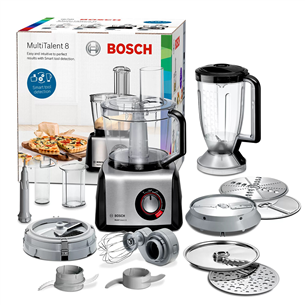 Bosch MultiTalent 8, 3.9 L/1.5 L, 1250 W, pelēka - Virtuves kombains