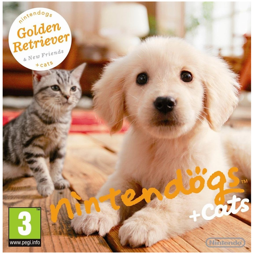 Nintendo 3DS game Nintendogs + Cats Golden Retriever & New Friends, 045496520113