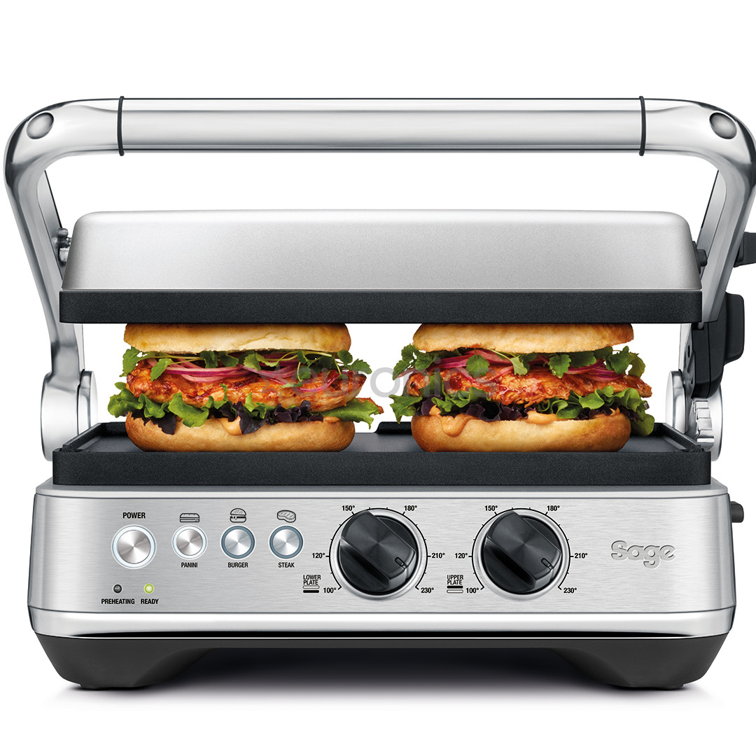 Sage the BBQ & Press™ Grill, 1800 Вт, нерж. сталь - Электрический гриль