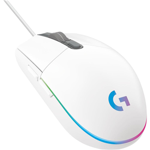 Logitech G102 LightSync, optiskā, balta - Datorpele ar vadu