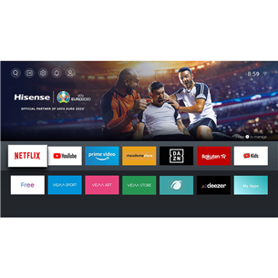 Hisense LCD 4K UHD, 43'', central stand, black - TV