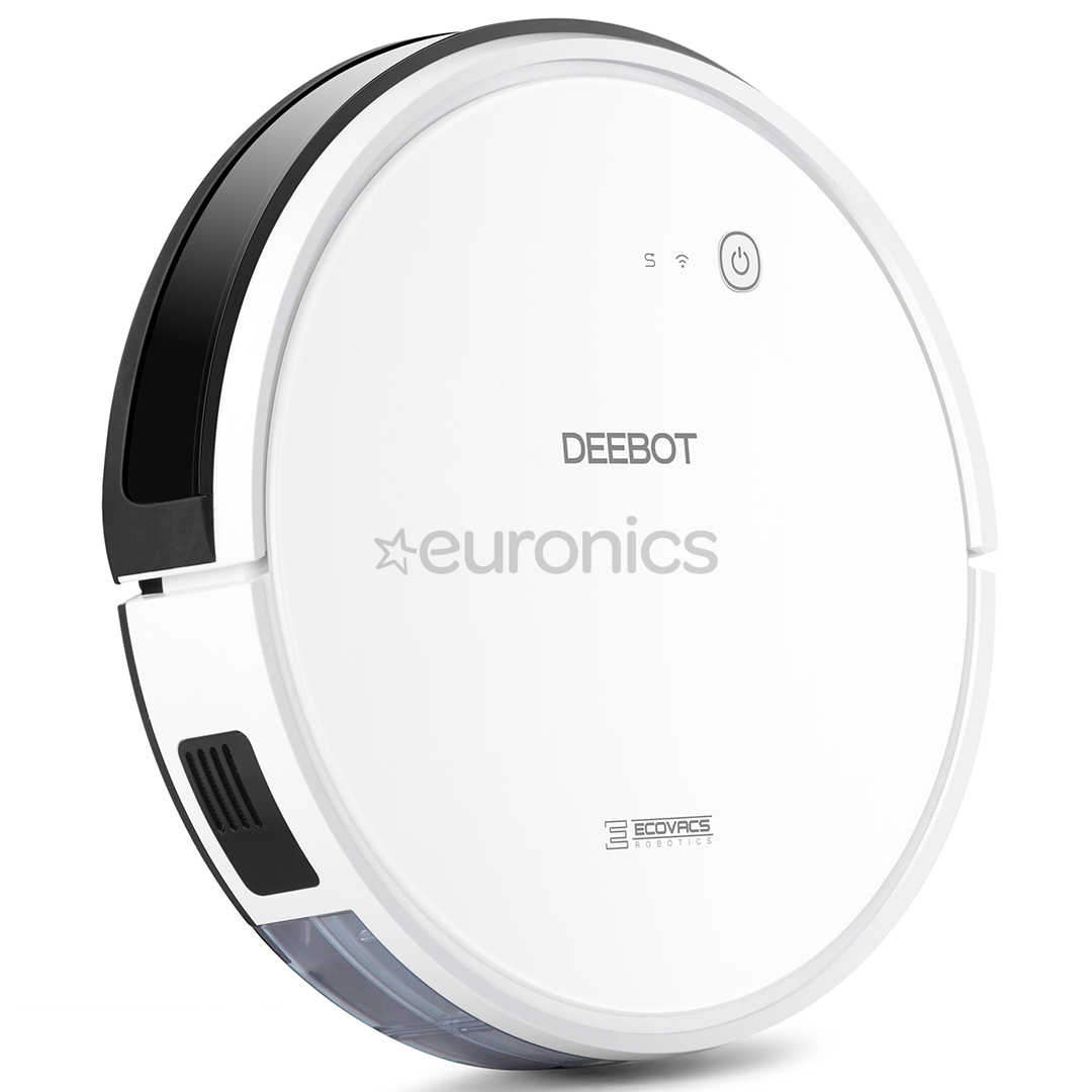Ecovacs, sausā un mitrā uzkopšana, balta/melna - Robots putekļu sūcējs