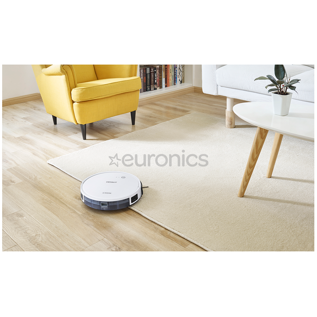 Ecovacs, sausā un mitrā uzkopšana, balta/melna - Robots putekļu sūcējs