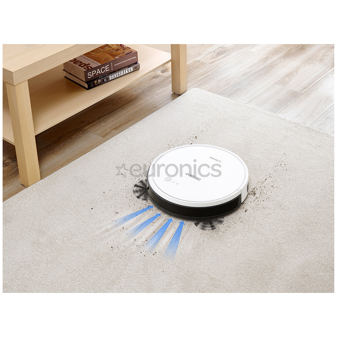 Ecovacs, sausā un mitrā uzkopšana, balta/melna - Robots putekļu sūcējs