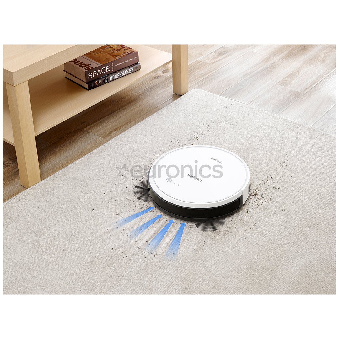Ecovacs, sausā un mitrā uzkopšana, balta/melna - Robots putekļu sūcējs