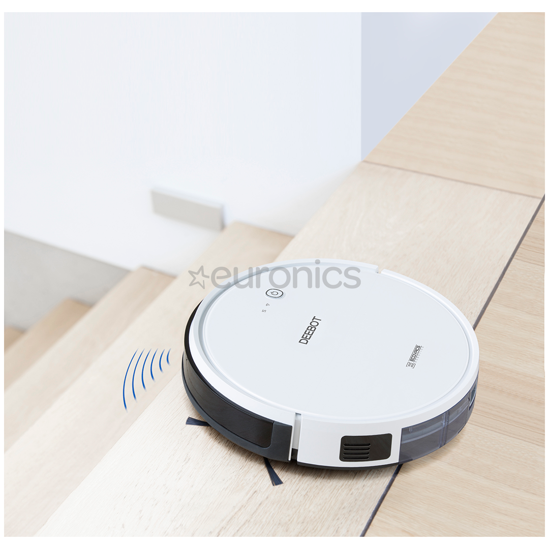 Ecovacs, sausā un mitrā uzkopšana, balta/melna - Robots putekļu sūcējs