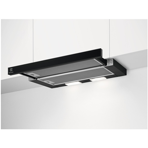 Electrolux, 370 m³/h, black - Built-in cooker hood