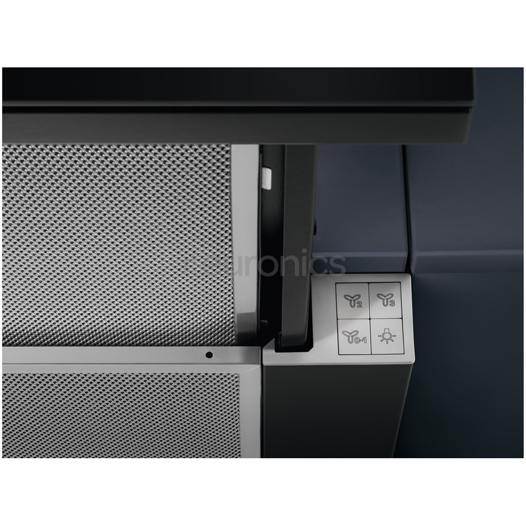 Electrolux, 370 m³/h, melna - Iebūvējams tvaika nosūcējs