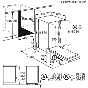 Built-in dishwasher Electrolux (9 place settings)