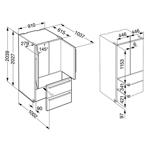 Liebherr, ice maker, 523 L, height 204 cm, inox - SBS Refrigerator