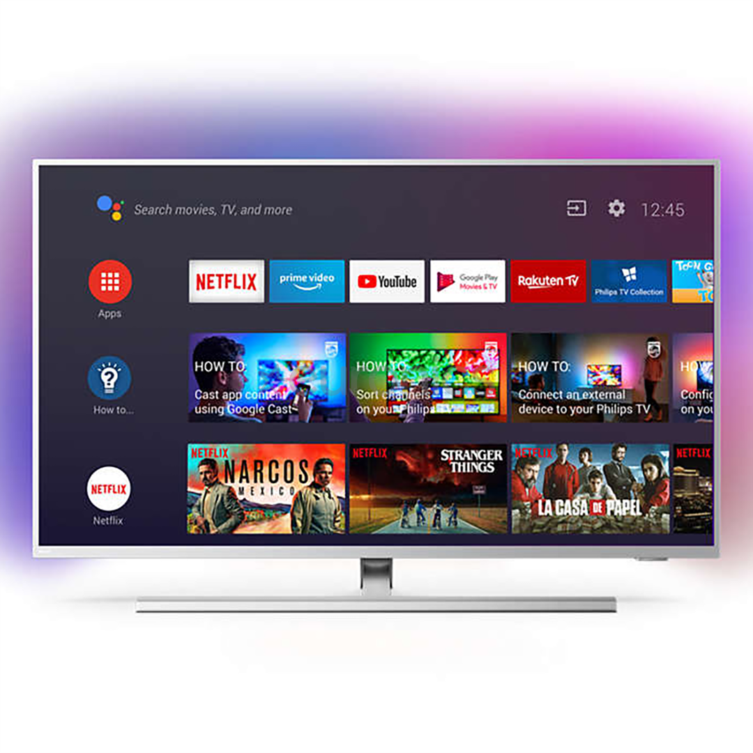 Philips LCD 4K UHD, 65", centra statīvs, sudraba - Televizors