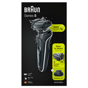 Braun Series 5, Wet & Dry, melna - Skuveklis