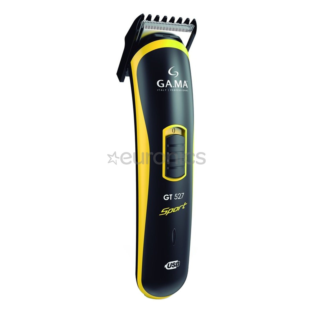 GA.MA GT527 Sport USB, black/yellow - Beard trimmer