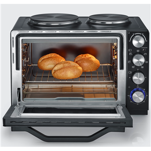 Severin, 30 L, 2500 W, black - Mini Oven with 2 Cooking Plates