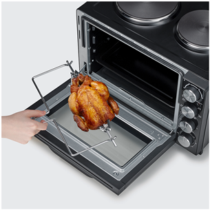 Severin, 30 L, 2500 W, black - Mini Oven with 2 Cooking Plates