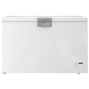 Beko, platums 129 cm, 284 L, balta - Lādes tipa saldētava HSA29530N