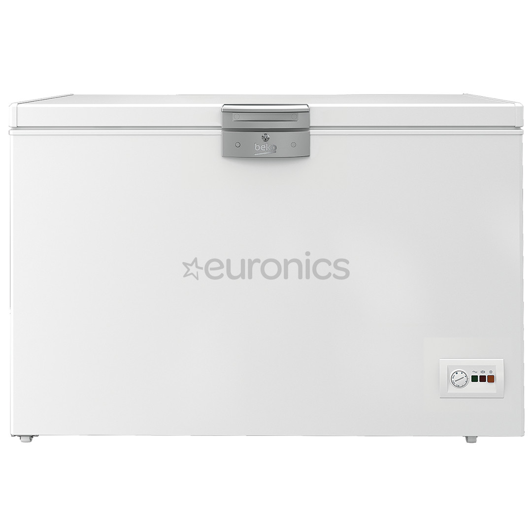 Beko, platums 129 cm, 284 L, balta - Lādes tipa saldētava