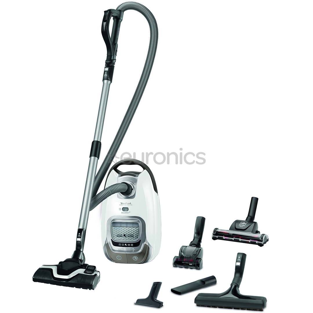 Tefal Silence Force Allergy+, 400 Вт, белый/серый - Пылесос